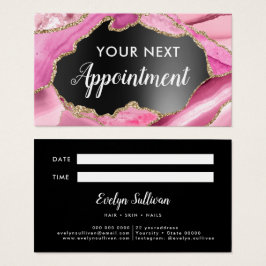 Rosa Agate-avtalskort Visitkort