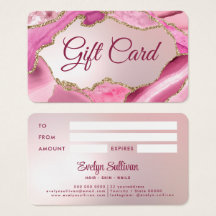 Rosa Agate Faux Foil Gift Card