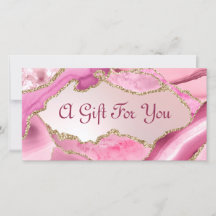 Rosa Agate Faux Foil Gift Certificate