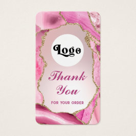 Rosa agate faux foil paket infoga visitkort