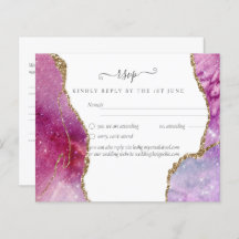 ROSA AGATE GULD GLITTER BRÖLLOP CHIC