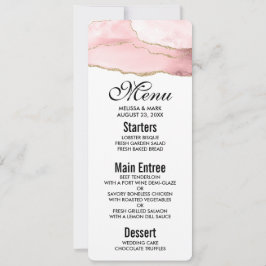 Rosa  Agate med Guld Ribbon Elegant Inbjudningar