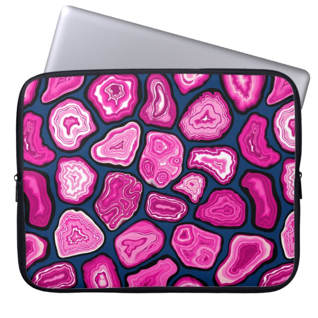Rosa agate-segment laptop fodral (Framsidan)