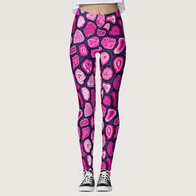 Rosa agate-segment leggings (Framsida)