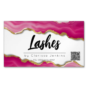 rosa agate Trendig Modern Lash Extenuty Beauty Magnetiska Visitkort