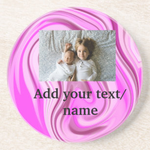 Rosa akrylgjutning marmor lägg till din text foto underlägg