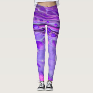 Rosa Akrylsyl Lila, målningsmarkör för flytande ko Leggings