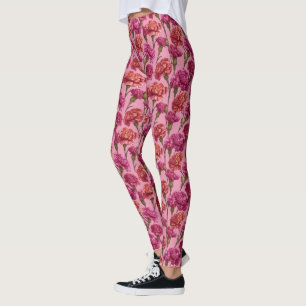 Rosa Aktivt Kläder Nejlikatema Födelsedagspresente Leggings
