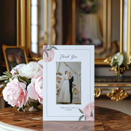 Rosa akvarell peony tackkort tack kort