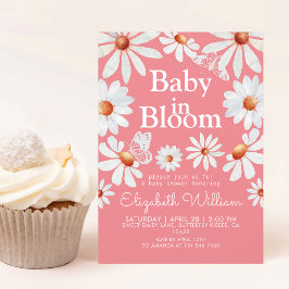Rosa akvarell tusenskönas baby shower för flicka inbjudningar