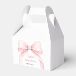 Rosa akvarellbåge baby shower presentaskar