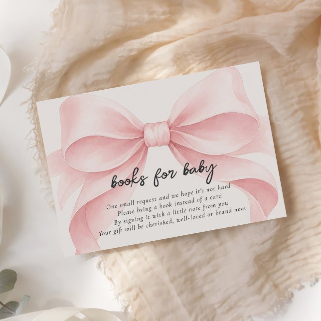Rosa akvarellbåge babyfirande tilläggskort (Skapare uppladdad)