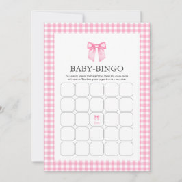 Rosa akvarellbåge Bebis-bingo-kort Inbjudningar