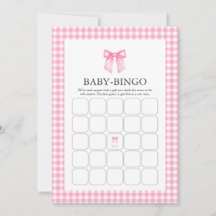 Rosa akvarellbåge Bebis-bingo-kort Inbjudningar