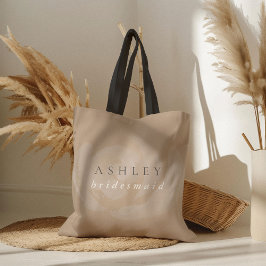 Rosa akvarellblommig brudtjänsteflicka tygkasse