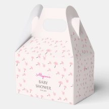Rosa akvarellblommig minimal baby shower