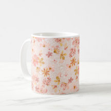 Rosa akvarellblommig mönster
