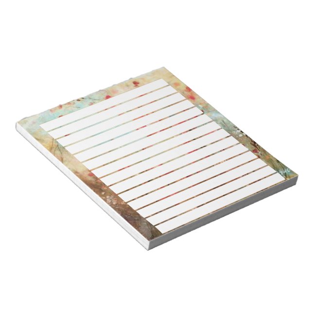 Rosa akvarellblommor anteckningsblock (Vinklad)