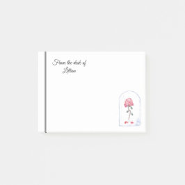 Rosa akvarellkonst post-it block