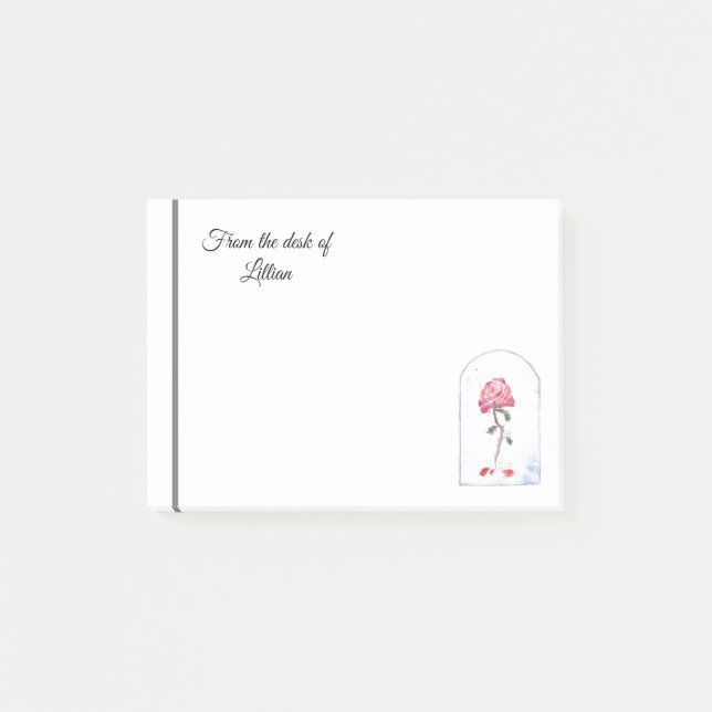 Rosa akvarellkonst post-it block (Framsida)