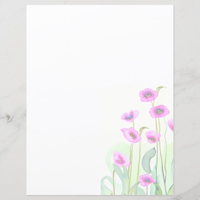 Rosa akvarellvallmo (Framsida)