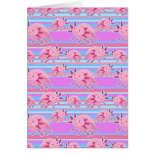 Rosa AlbinoAxolotlmönster Hälsningskort