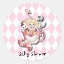 Rosa Alice i Wonderland och Friends Baby Shower