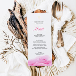 Rosa Alkoholbläck Flickdop Meny