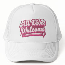 Rosa All Vibes välkomsttypografi