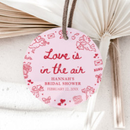 Rosa Alla Hjärtans Dag är i luften Bröllopsfest Gåvor Etiketter