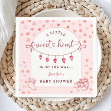 Rosa Alla hjärtans dag tjej baby shower pappers se