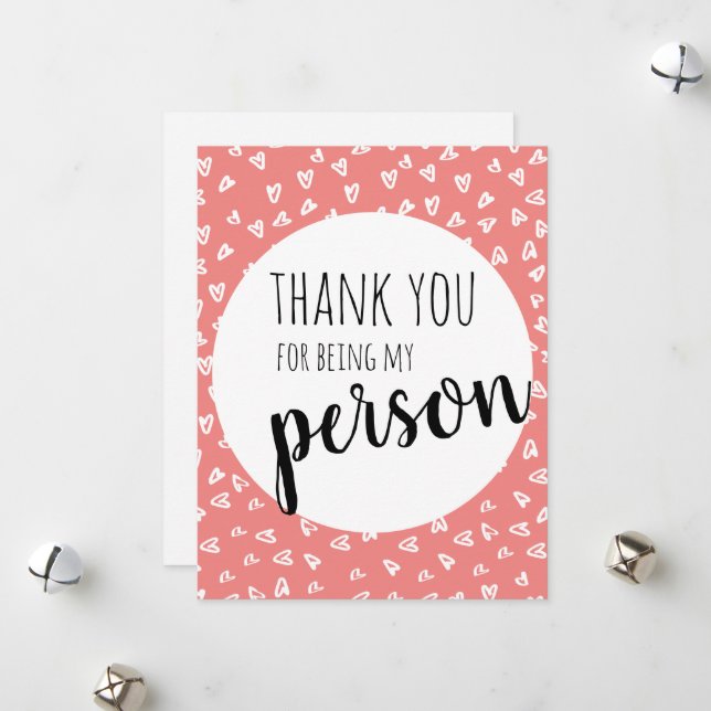 Rosa Alla hjärtans-dags-kort Julkort (Fram/Back In Situ)