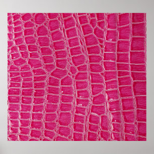 Rosa Alligator Patterned Struktur Poster