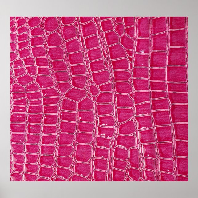 Rosa Alligator Patterned Struktur Poster (Framsidan)