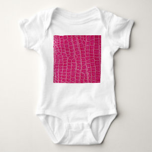 Rosa Alligator Patterned Struktur T Shirt