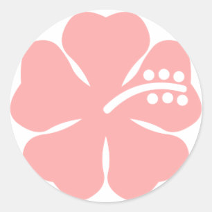 rosa aloha-blomma runt klistermärke