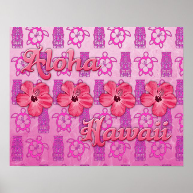 Rosa Aloha Hawaii Poster (Framsidan)