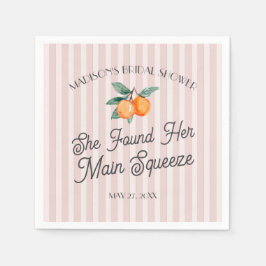 Rosa älskling Huvudsqueeze Citrus Bröllopssyddespa Pappersservett