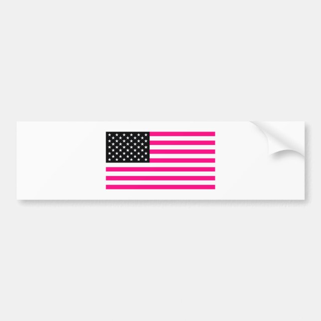 rosa American flagga Bildekal (Framsidan)