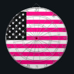 rosa American flagga Darttavla<br><div class="desc">"rosa american flagga"murica, merica, "american flagga", "rosa flagga", "rosa black white", america, patriotic, girly, "shock rosa", neon, flagga,  hipster</div>