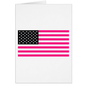 rosa American flagga Hälsningskort