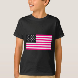 rosa American flagga Tee