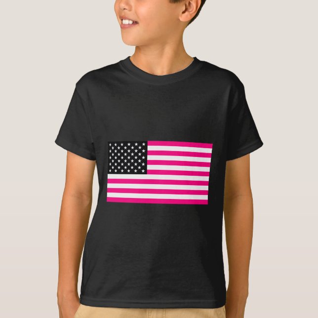 rosa American flagga Tee (Framsida)