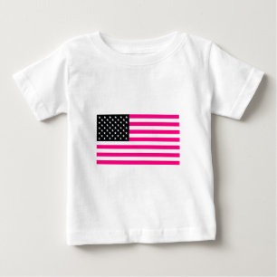 rosa American flagga Tee Shirt