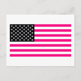 rosa American flagga Vykort
