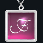 Rosa Amethyst Gem Monogram Silverpläterat Halsband<br><div class="desc">Elegant och unik design med gemstone. Mycket exakt modellering och rendering i 3D Studio Max av Bulgan Lumini .Part från serien Hyper Talismans.</div>