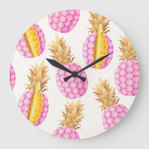 Rosa Ananas: Hög Vintage Stor Klocka