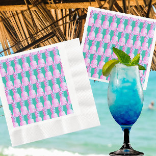 Rosa Ananas Karibisk Blå Pappersservett