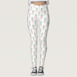 Rosa Ananas Mönster Leggings<br><div class="desc">Girly och chic frun mönster.</div>