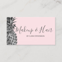 Rosa ananasmakeup för elegantt modernt nätt silver